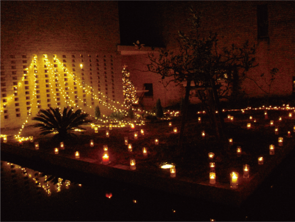 過去に開催されたクリスマスキャンドルナイトの様子