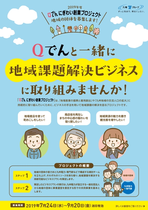 Qでん にぎわい創業プロジェクト フライヤー1