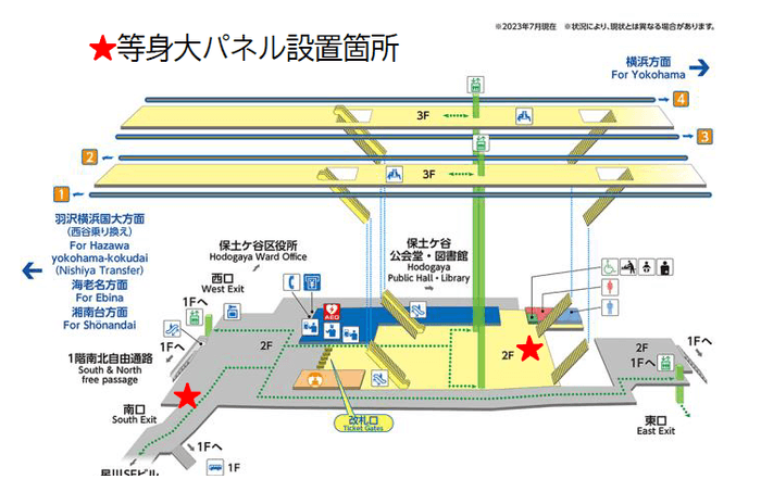 星川駅設置箇所図