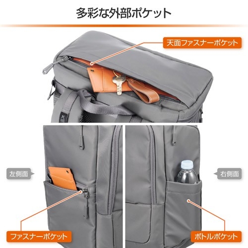 多彩な外部ポケット