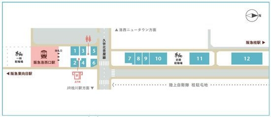 「TauT(トート)阪急洛西口」第1期エリアの区画図