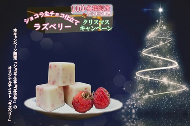 タカオカ史上人気No.1の大ヒット商品 「ショコラ生チョコ仕立て」の限定テイスト「ラズベリー」を、 世界で100人だけがゲットできるクリスマスキャンペーンを開催！