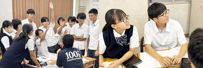 生徒と企業が対話している様子(シヅクリプロジェクト)