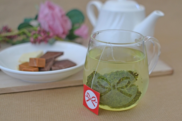 縁結びのバレンタインさくら茶+金箔