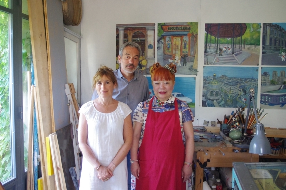 アン・グットマン(左)、ゲオルグ・ハレンスレーベン(中)、サンリオ　山口裕子(右)