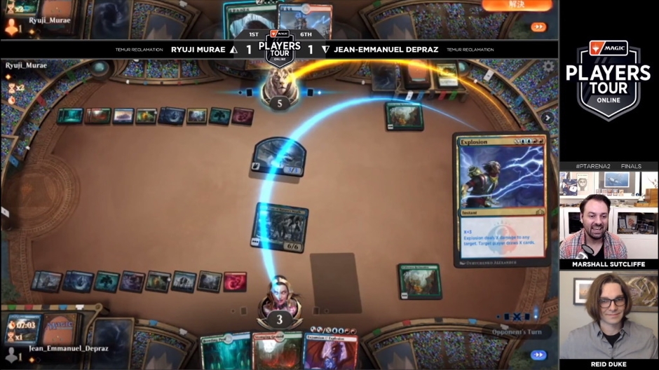 オンライン2決勝戦第3ゲーム、互角の戦いの末に勝利の女神は村栄選手に微笑んだ