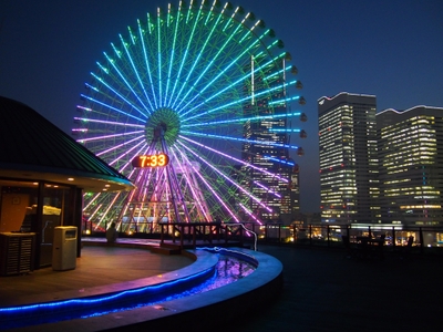足湯　夜