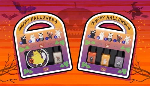 「胡粉ネイル」からハロウィンネイル専用BOXが9/15登場！ お化けや蜘蛛の巣柄のポップなオリジナルネイルシール付