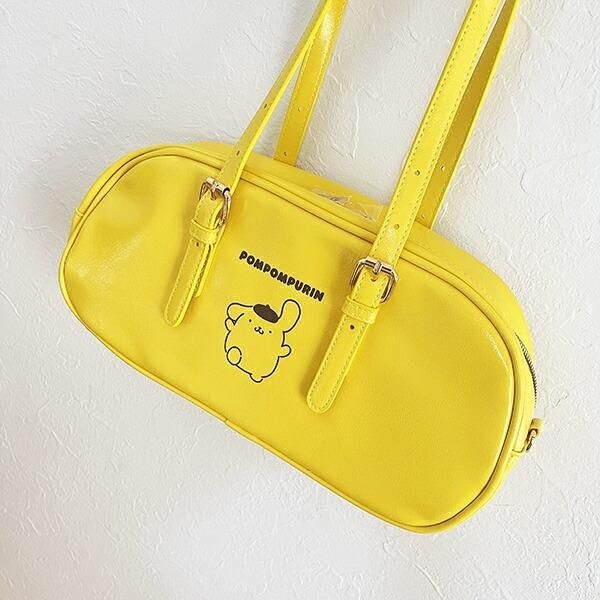 ポムポムプリンのワイドボストンバッグ