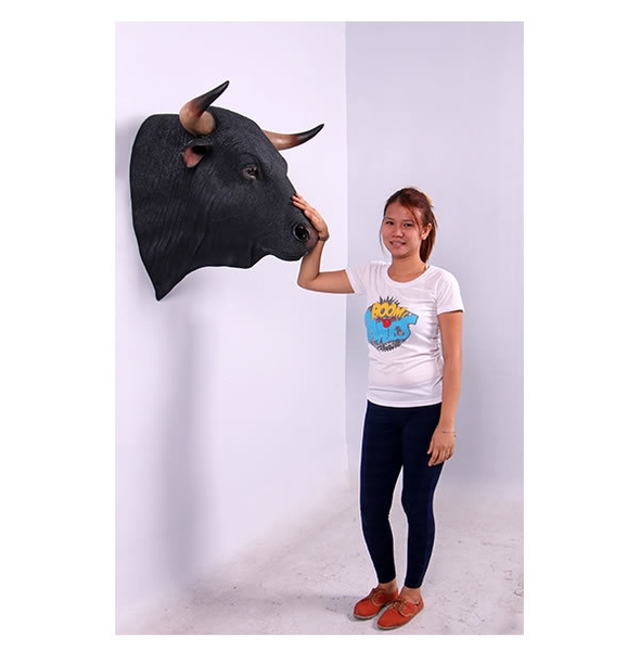 黒毛牛の頭部・壁掛け／Spanish Fighting Bull Head(6)