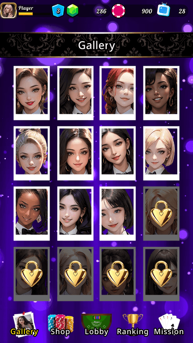 Blackjack 21 - Dealer Queens ディーラー一覧