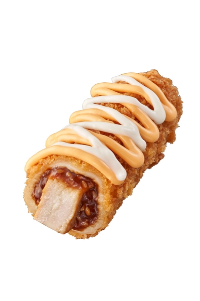 Wチーズカツドッグ単品断面画像