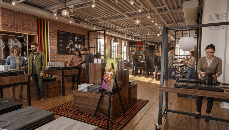 『Roland Store New York City』 店舗内予想図