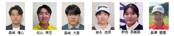 日本代表選手 男女6名