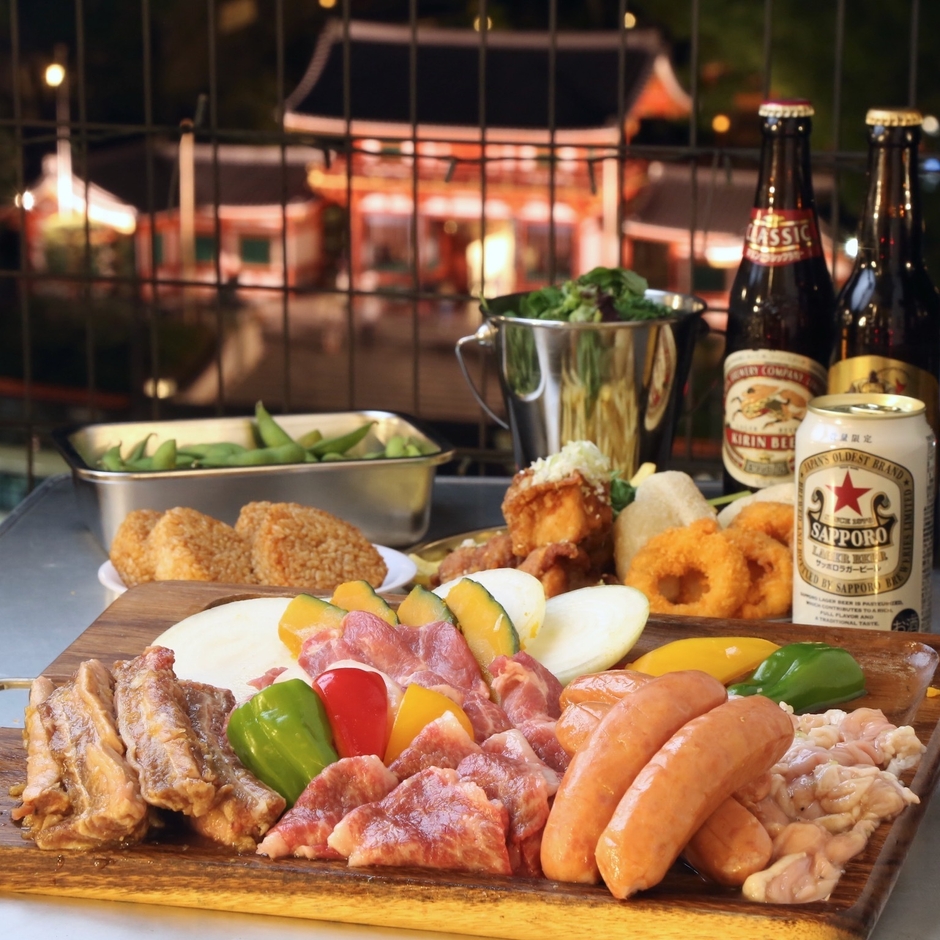 ・6,000円プラン(1)：【1番人気】北海道和牛×夢の大地ポークなど北海厳選食材で彩るBBQプラン