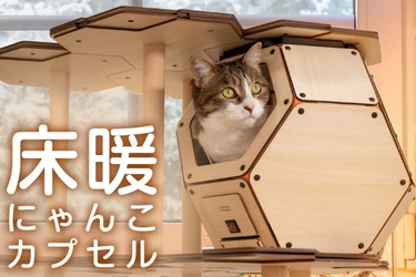 猫ほっこり、温泉気分「床暖にゃんこカプセル」　 クラウドファンディングで数量限定モデルを展開　 ～特別価格でのお申し込みは2/27(土)まで～