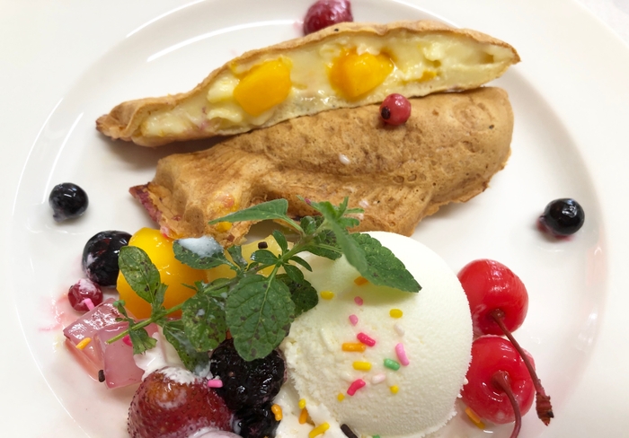 トロピカルたいを使ってデザートプレートも楽しめます!