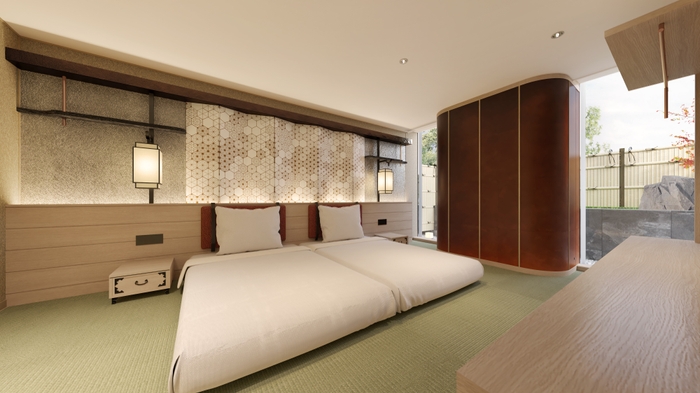 新スイートルーム 101号室「禅 ZEN」マスターベッドルーム