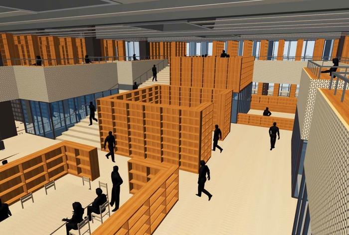 新8号館完成予想図(閲覧スペース)