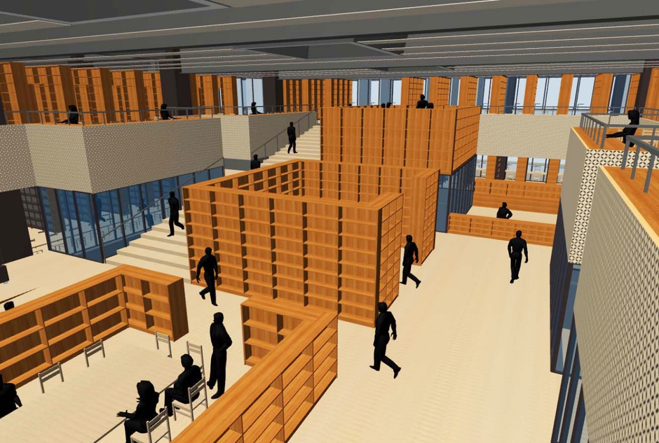 新8号館完成予想図(閲覧スペース)