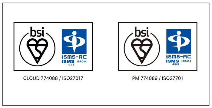 取得した認証のロゴ