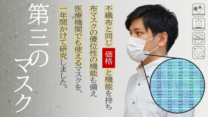 不織布マスクと布マスクのいいとこ取り【第三のマスク】