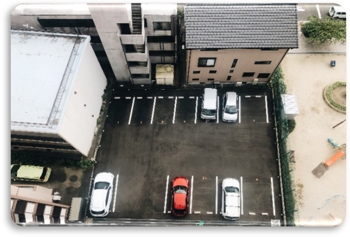 センサー検知対象とした駐車場