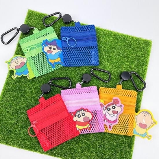 クレヨンしんちゃんのフラットなメッシュポーチ