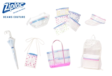 Ziploc × BEAMS COUTURE　 異色コラボで海外にまで話題を創出した 「透明ファッション」アイテムの追加販売が決定