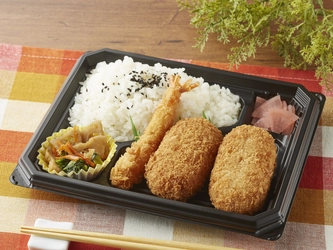 店内で炊いたごはんで作る 手づくり弁当「カニクリームコロッケ弁当」 境港産紅ズワイガニ使用「カニクリームコロッケ」 １０月２５日（金）　新発売