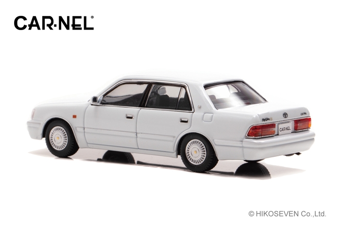 1/43 トヨタ クラウン ロイヤルサルーンG (JZS155) 1999 White Pearl Crystal Shine:左後