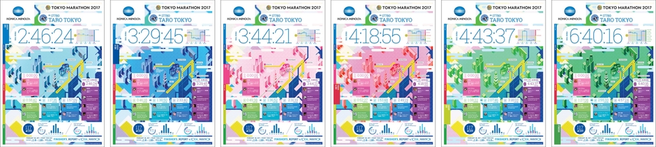 フィニッシュタイムによって変わる6つのカラーバリエーション
