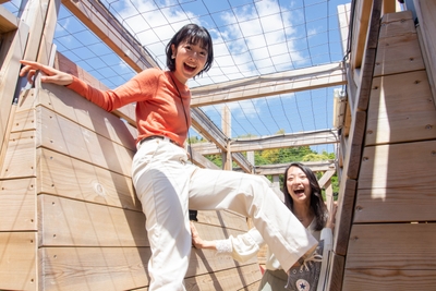 ▲高さ10mの立体迷路「天の巻」を完全攻略!
