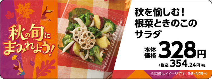 秋を愉しむ！根菜ときのこのサラダ 販促物画像（画像はイメージです。）