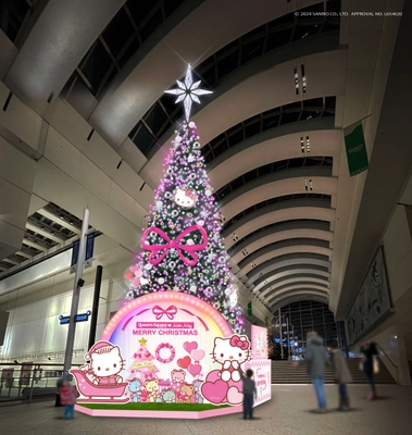 クイーンズスクエア横浜クリスマス2024　 「Hello Kitty Happy Christmas」 11月5日(火)～12月25日(水)までクイーンズスクエア横浜で開催