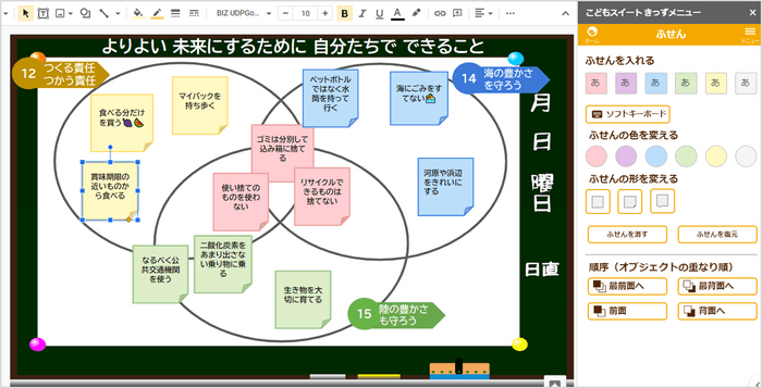 ふせん機能画面