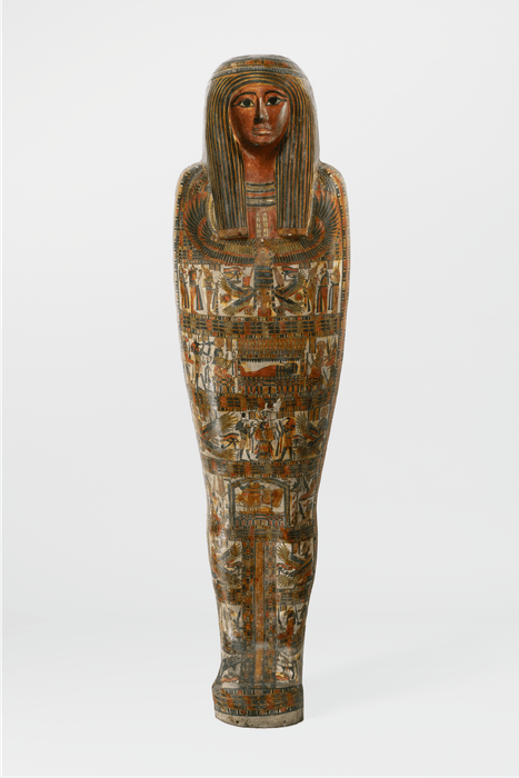 《神官ホル ( ホルス ) のカルトナージュとミイラ》  前 760～前 558年頃  ブルックリン博物館蔵  Photo：Brooklyn Museum