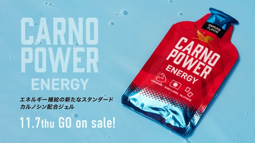 わずか2カ月で完売のエネルギージェル『カルノパワーENERGY』 11月7日(木)より待望のリニューアル販売開始！