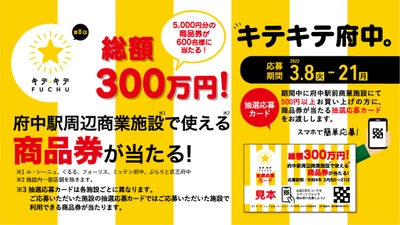 府中駅前商業施設合同 第8回キテキテ府中★2022春 商品券キャンペーン