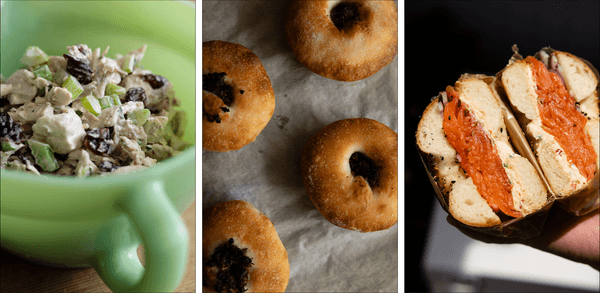 チキンとクランベリーのサラダ/ビアリ/ロックスベーグル