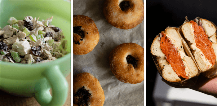 チキンとクランベリーのサラダ/ビアリ/ロックスベーグル