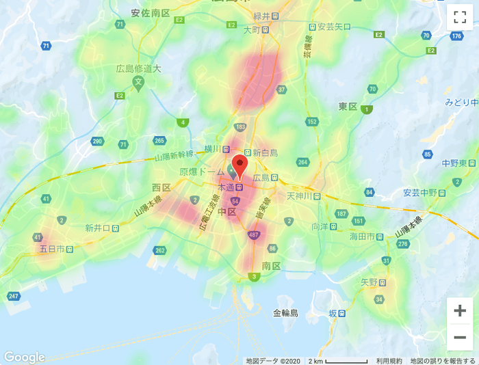 ヒートマップ形式 ※開発中