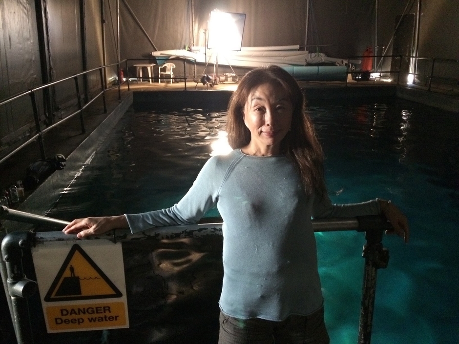 監督 大山千賀子 水中撮影にて