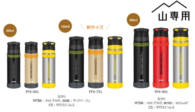 「山専用ボトル」が6年ぶりにリニューアル・容量追加！ 山へ挑戦するすべての登山者へ、2019年10月1日(火)発売　 新容量750mlが登場/カラーを一新/ポーチはループの強度アップ！