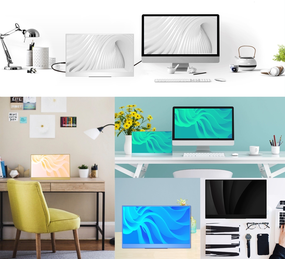 Santek 15.6インチ カラーモバイルモニター 各色イメージ