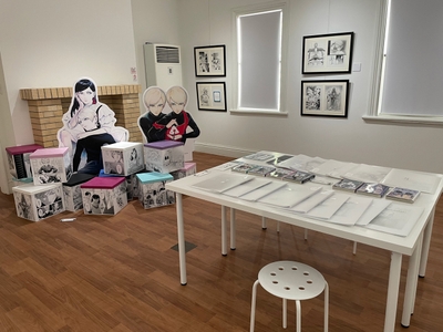 展示室内観(ミギとダリ原画)