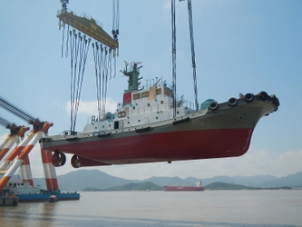 Completes and Hands Over Its First 4,400-HP Class Tugboat, the "Hojin Maru"―TSUNEISHI SHIPBUILDING's Chinese Group Company TSUNEISHI GROUP (ZHOUSHAN) SHIPBUILDING, Inc. 