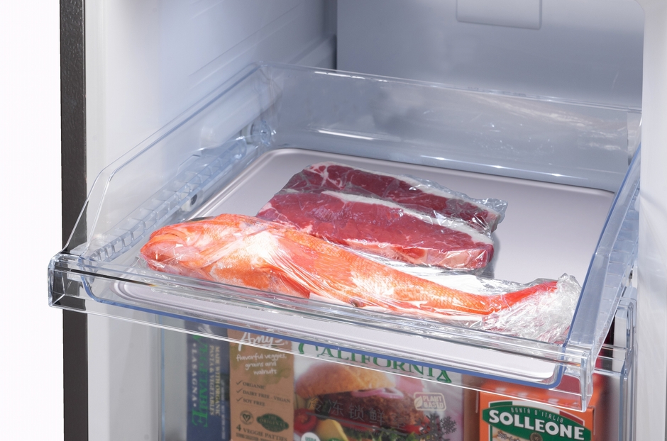 ステンレスプレート付スライド棚