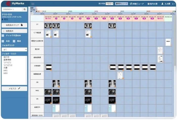マトリックスビューの画面イメージ