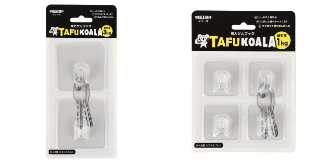 壁に穴が開かないフック「タフコアラTAFUKOALA」